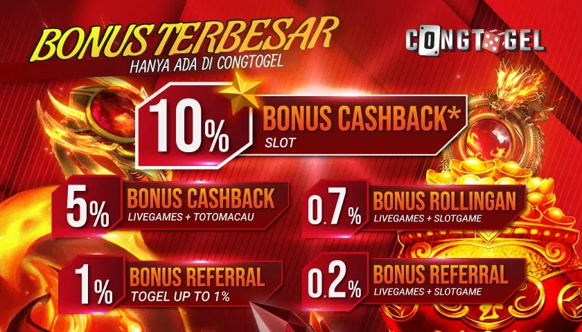 Congtogel Promo Code TOTOMACAU & LIVEGAMES PROMOTION